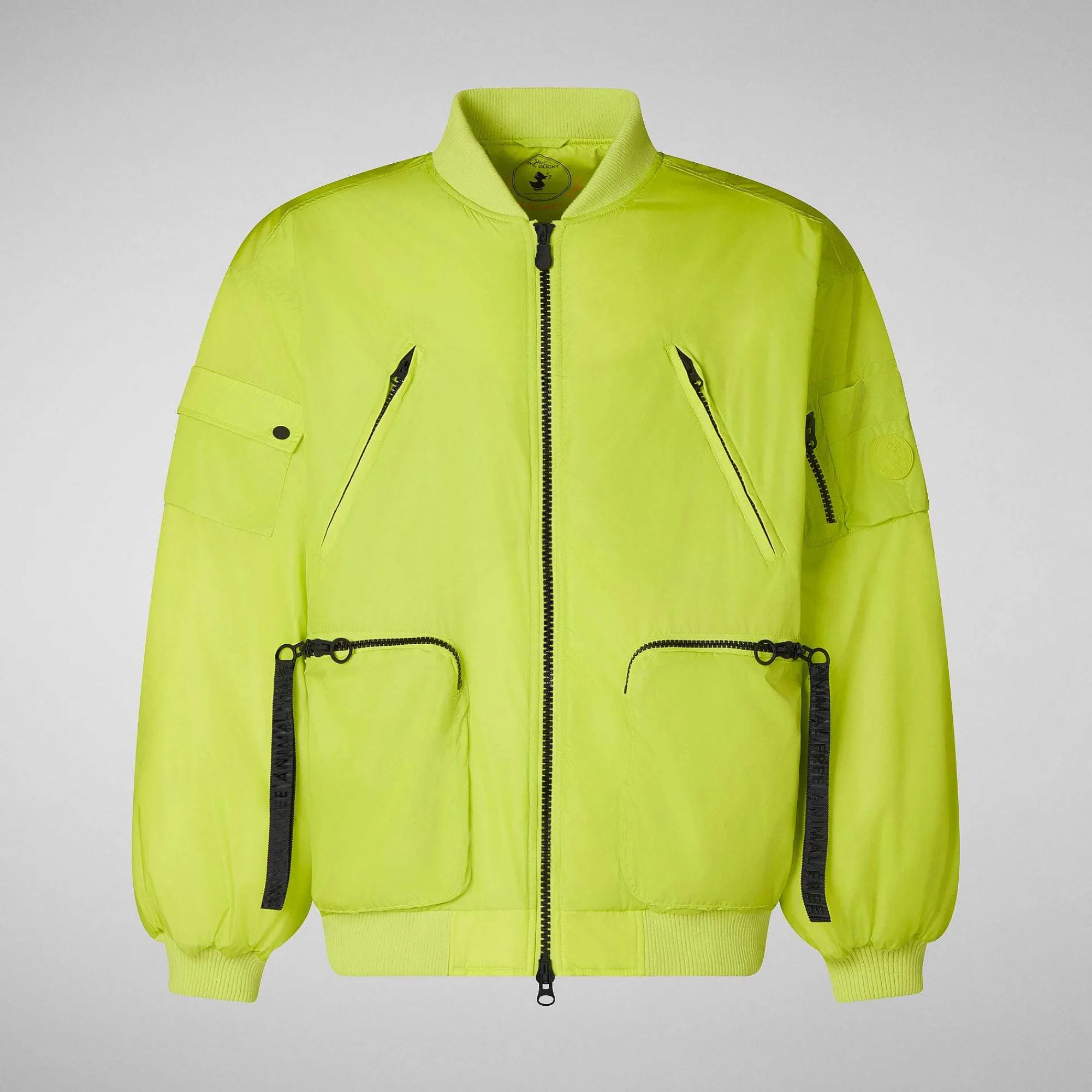 Kvinner Save The Duck Unisex Bomberjakke Usher In Lichen Green