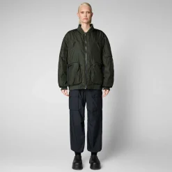 Kvinner Save The Duck Unisex Bomberjakke Usher I Furugronn