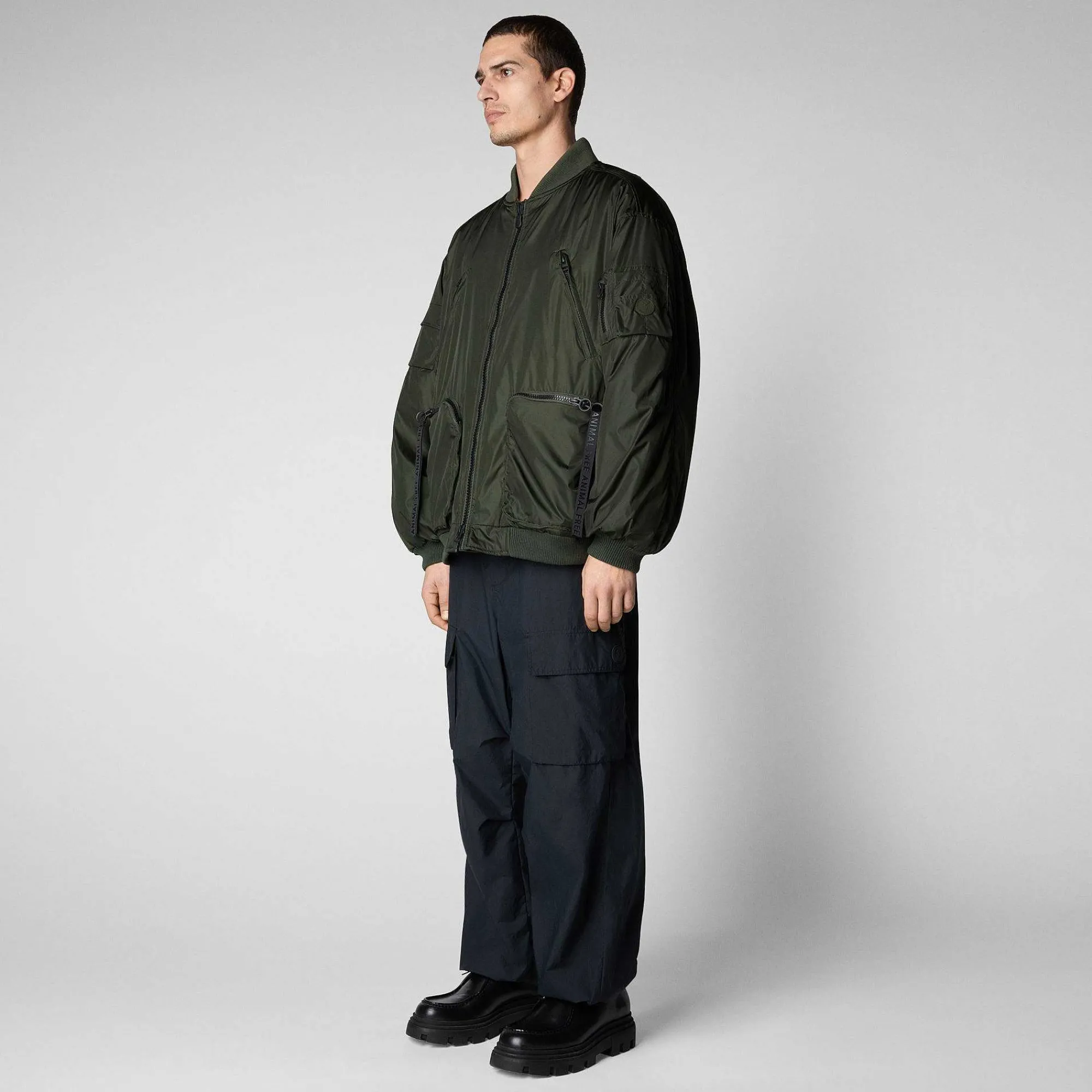 Kvinner Save The Duck Unisex Bomberjakke Usher I Furugronn