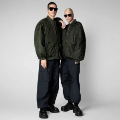 Kvinner Save The Duck Unisex Bomberjakke Usher I Furugronn