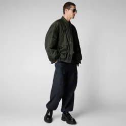 Kvinner Save The Duck Unisex Bomberjakke Usher I Furugronn