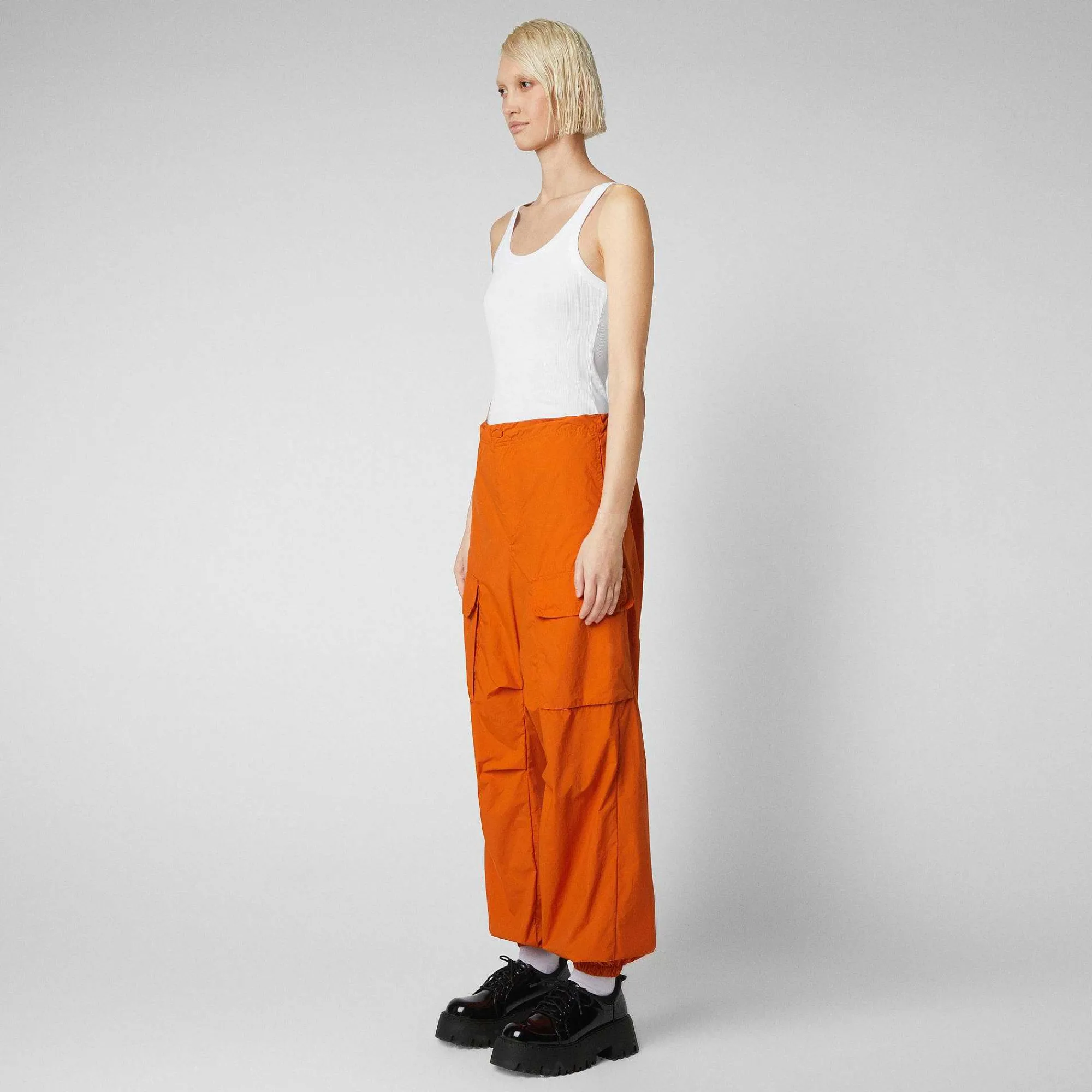 Kvinner Save The Duck Unisex Bukse Tru In Amber Orange