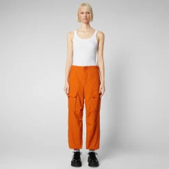 Kvinner Save The Duck Unisex Bukse Tru In Amber Orange