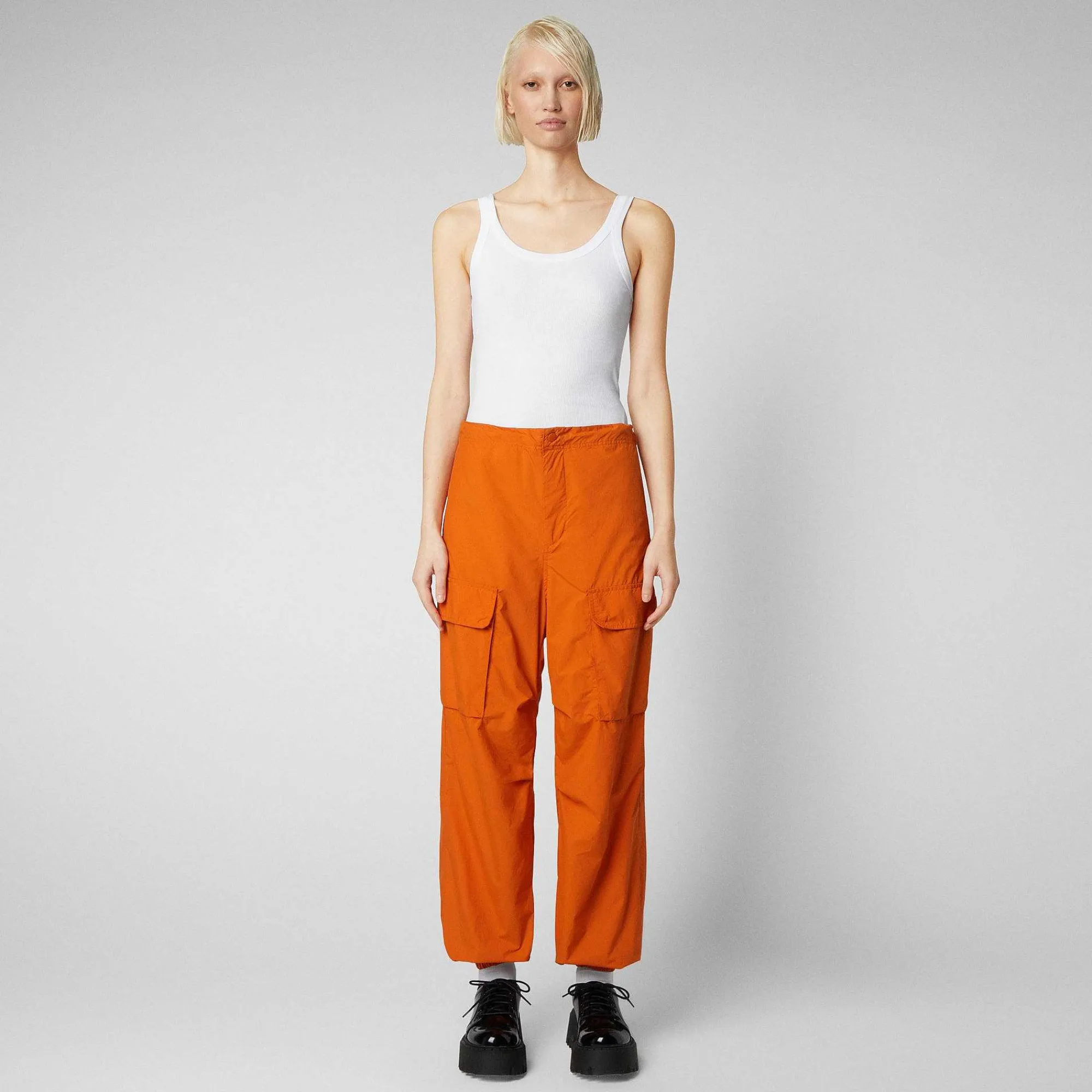Kvinner Save The Duck Unisex Bukse Tru In Amber Orange