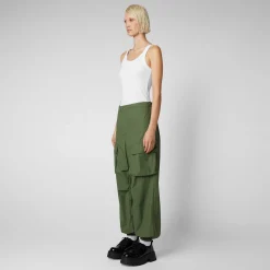 Kvinner Save The Duck Unisex Bukse Tru In Dusty Olive