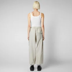 Kvinner Save The Duck Unisex Bukse Tru In Rainy Beige