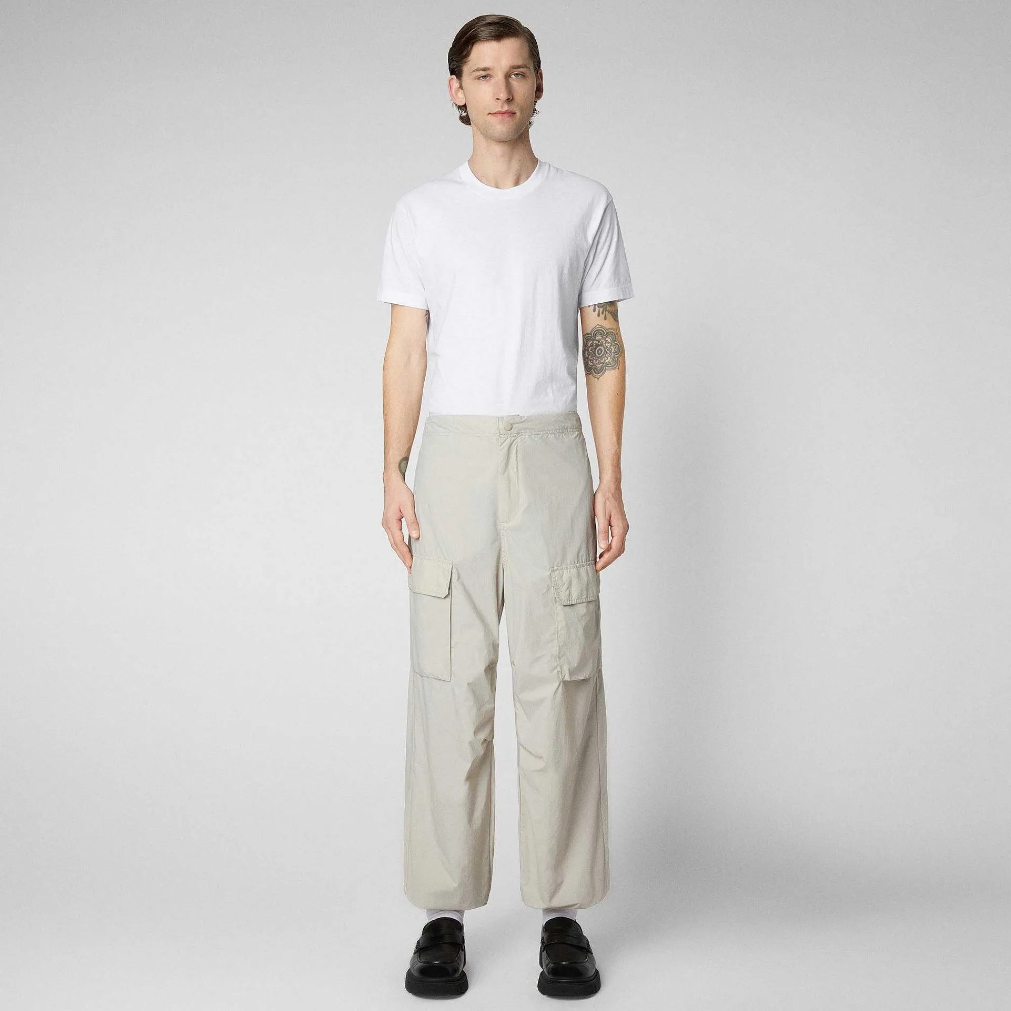 Kvinner Save The Duck Unisex Bukse Tru In Rainy Beige