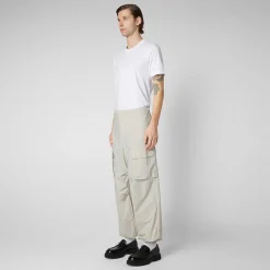 Kvinner Save The Duck Unisex Bukse Tru In Rainy Beige