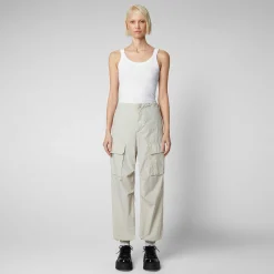 Kvinner Save The Duck Unisex Bukse Tru In Rainy Beige