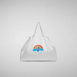 Kvinner Save The Duck Unisex Shopper Bag Lake I Hvit