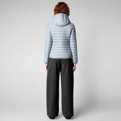 Kvinner Save The Duck Woman'S Animal Free Puffer Jacket Daisy In Rain Grey