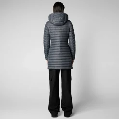Kvinner Save The Duck Woman'S Animal Free Puffer Bryanna In Storm Grey