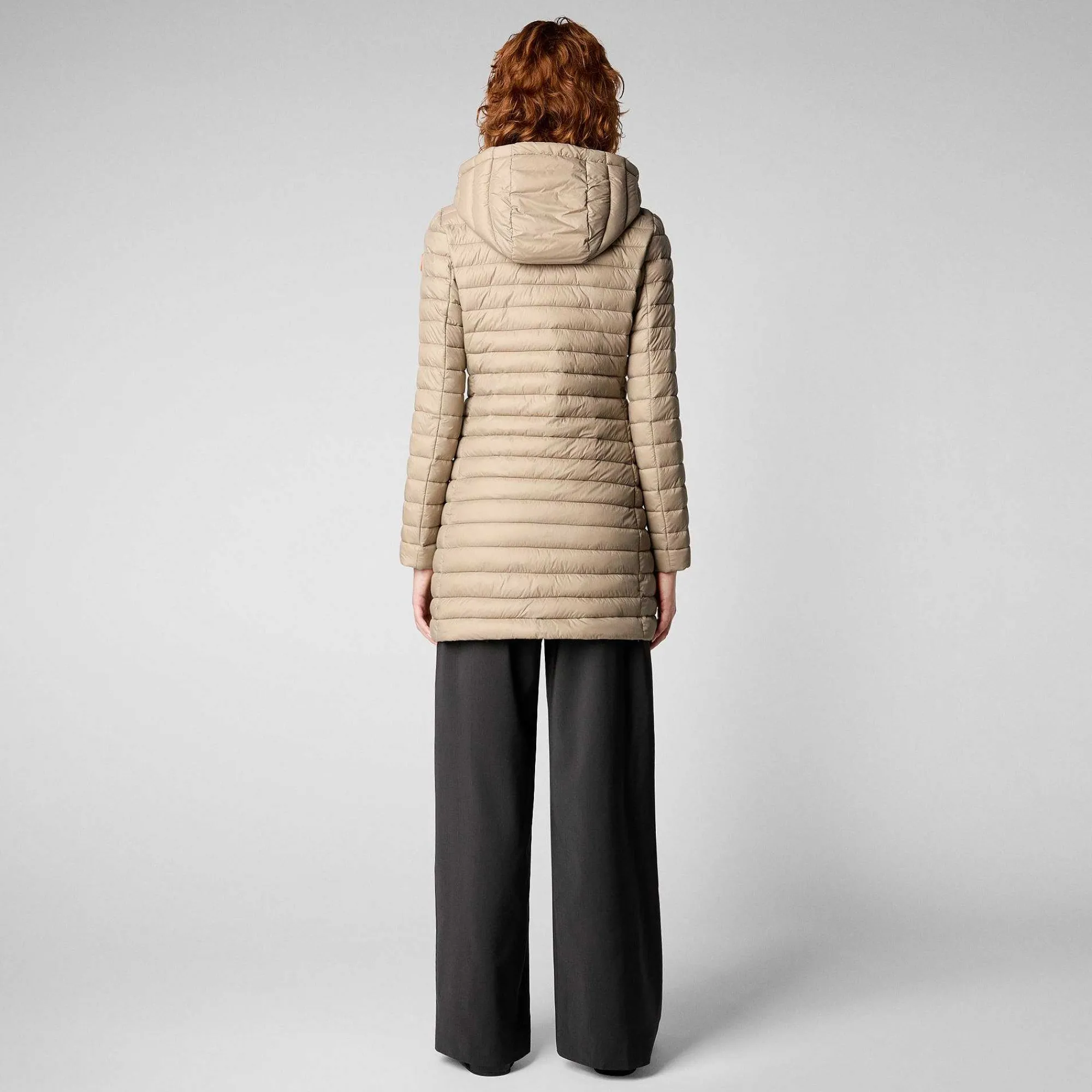 Kvinner Save The Duck Woman'S Animal Free Puffer Bryanna In Dune Beige