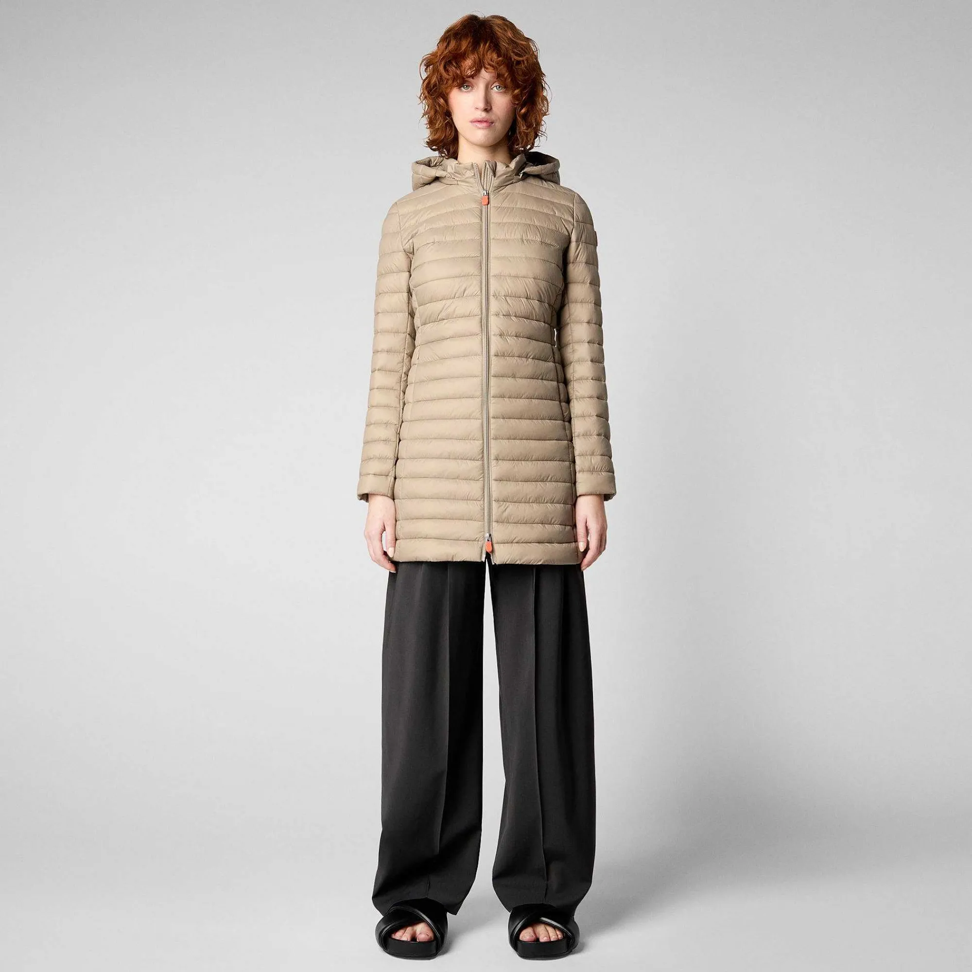 Kvinner Save The Duck Woman'S Animal Free Puffer Bryanna In Dune Beige