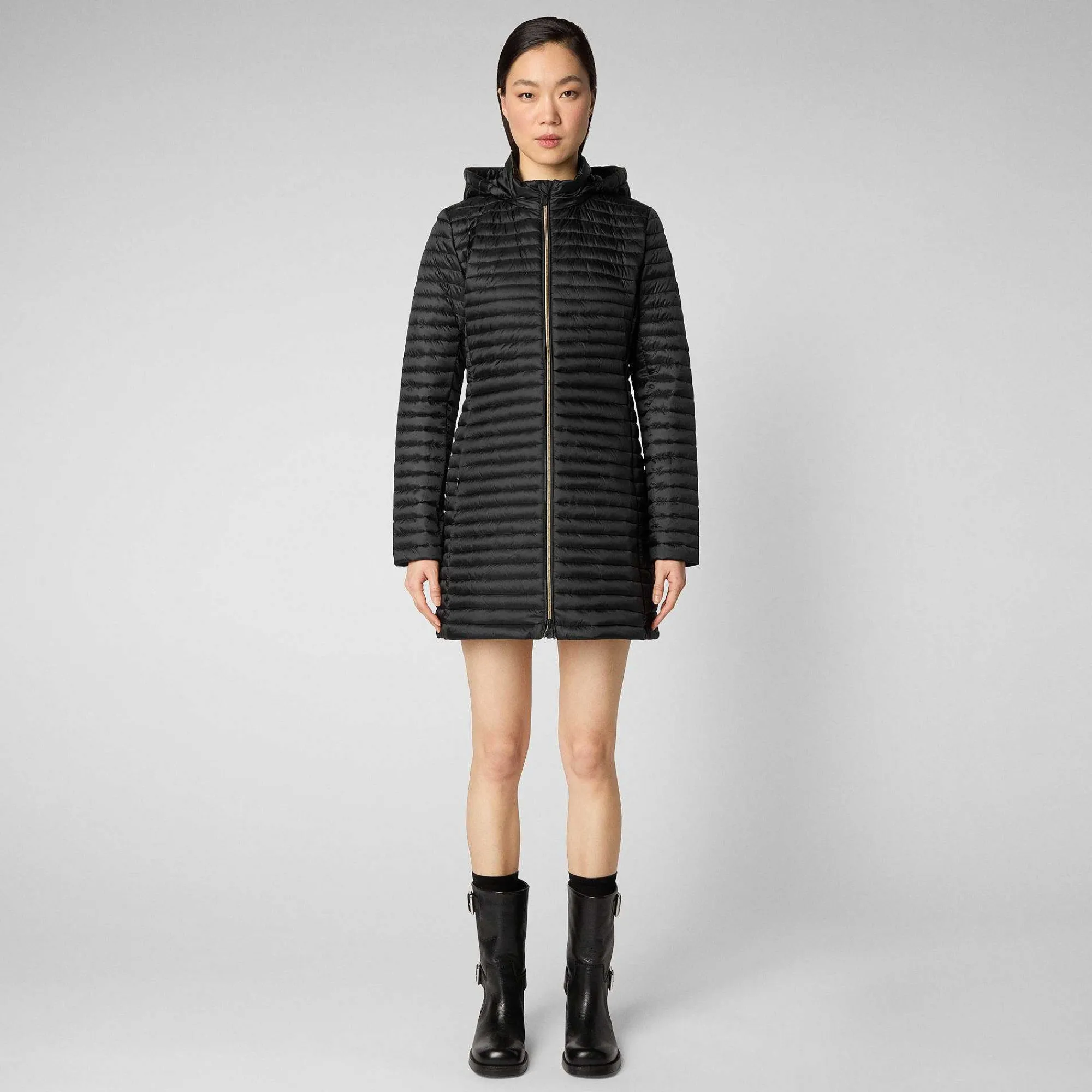 Kvinner Save The Duck Woman'S Animal Free Puffer Megs I Svart