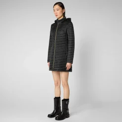 Kvinner Save The Duck Woman'S Animal Free Puffer Megs I Svart