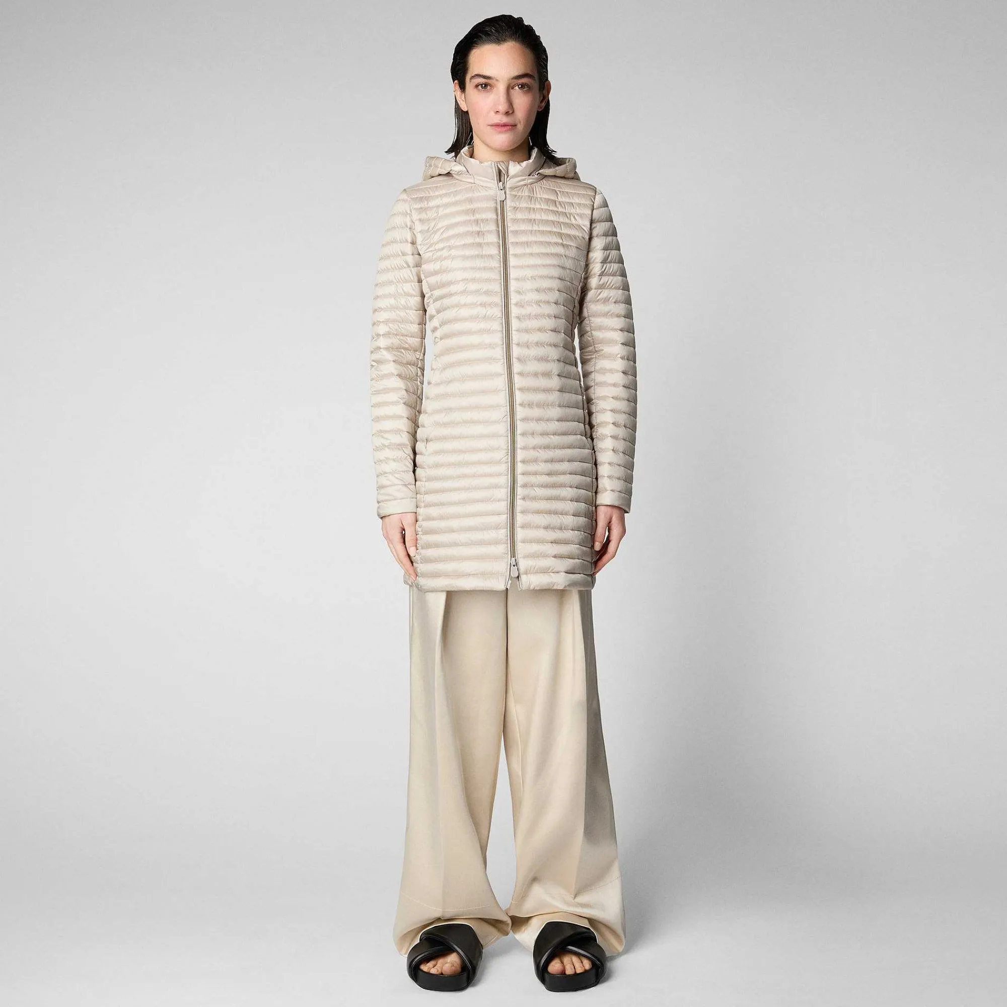 Kvinner Save The Duck Woman'S Animal Free Puffer Megs I Sandbeige