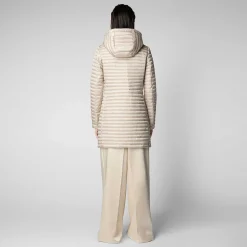 Kvinner Save The Duck Woman'S Animal Free Puffer Megs I Sandbeige