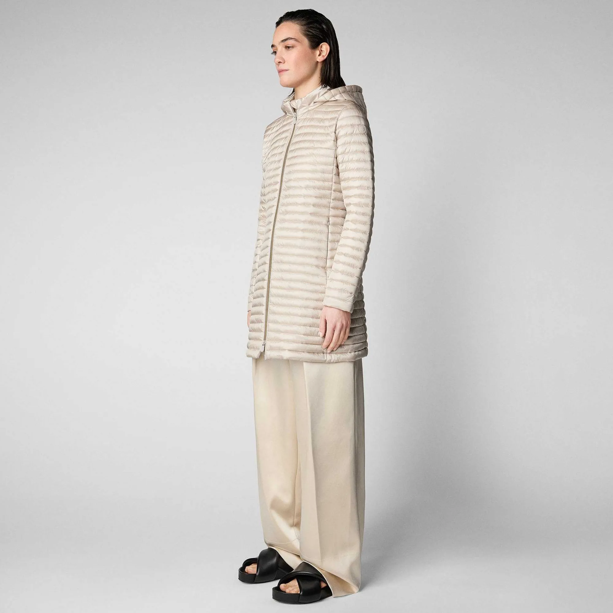 Kvinner Save The Duck Woman'S Animal Free Puffer Megs I Sandbeige