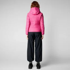 Kvinner Save The Duck Woman'S Animal Free Puffer Jacket Daisy In Gem Pink